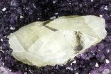 Amethyst Geode With Calcite Crystal - Top Quality #153600-2